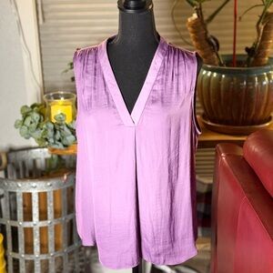 Vince Camuto Lavender Relaxed V Neck Tank
